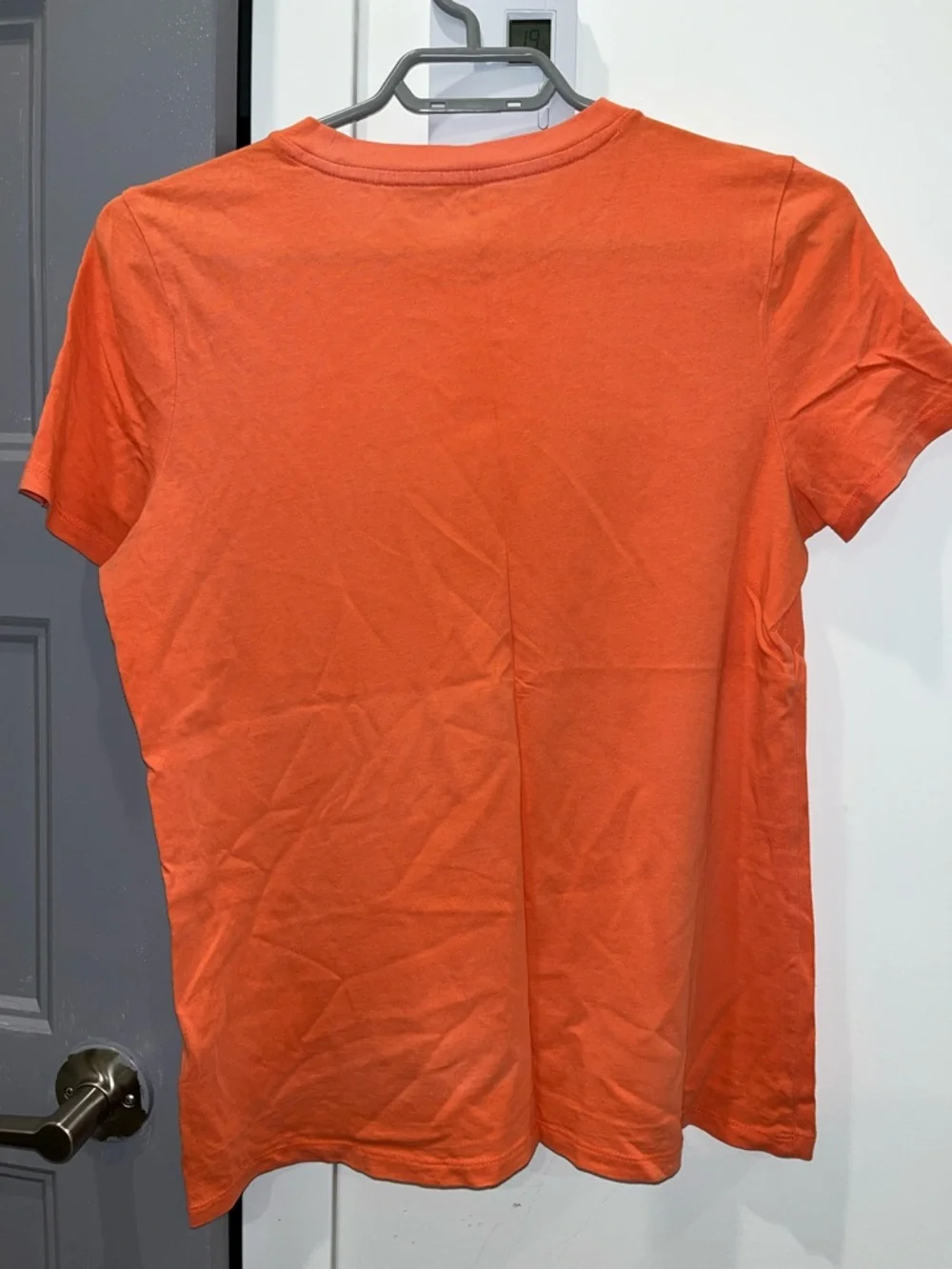 Calvin Klein Jeans Bright Pink Saumon - Orange Logo Crew Tee - Picture 2 of 2